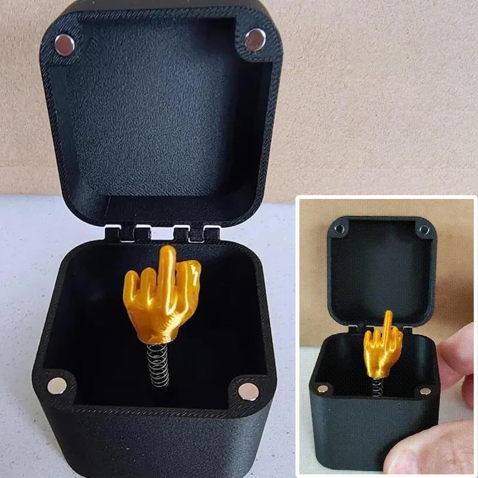 2 Stück „Mittelfinger In Der Box“ – Pop-Up Streichgeschenk Für Erwachsene