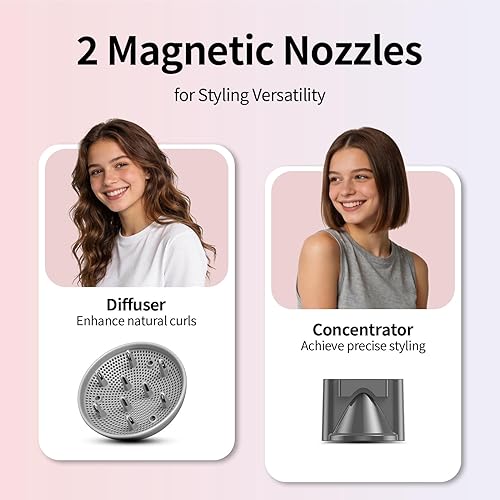 Miniatura 6 de Mini secador de pelo de viaje de doble voltaje (100 ~ 250 V) con adaptador de enchufe europeo para viajes internacionales, secador de pelo portátil