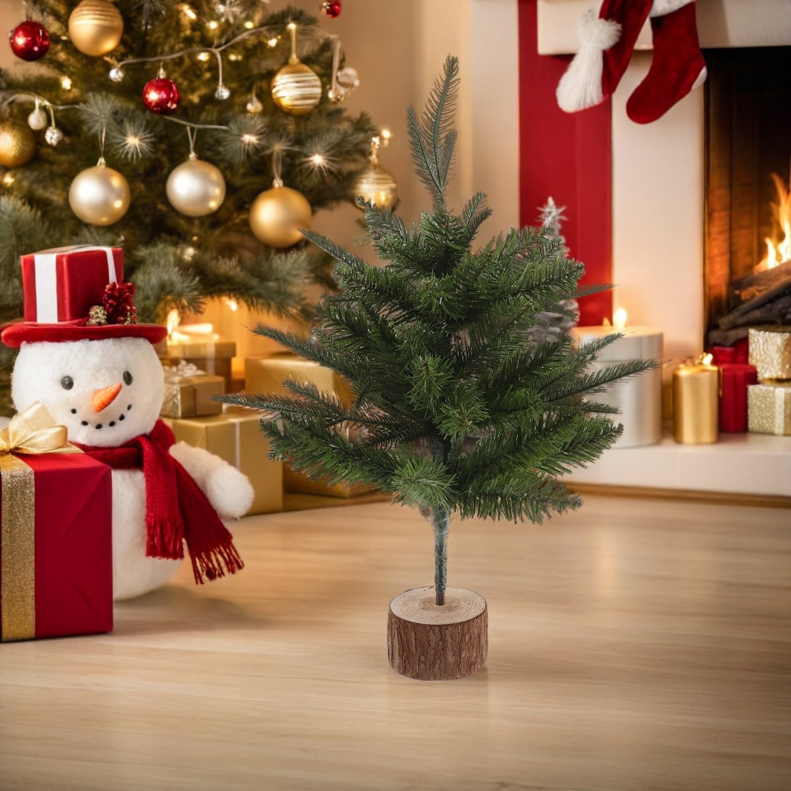 5 Stück Künstliches Tisch Weihnachts Mittelstück 45cm mit