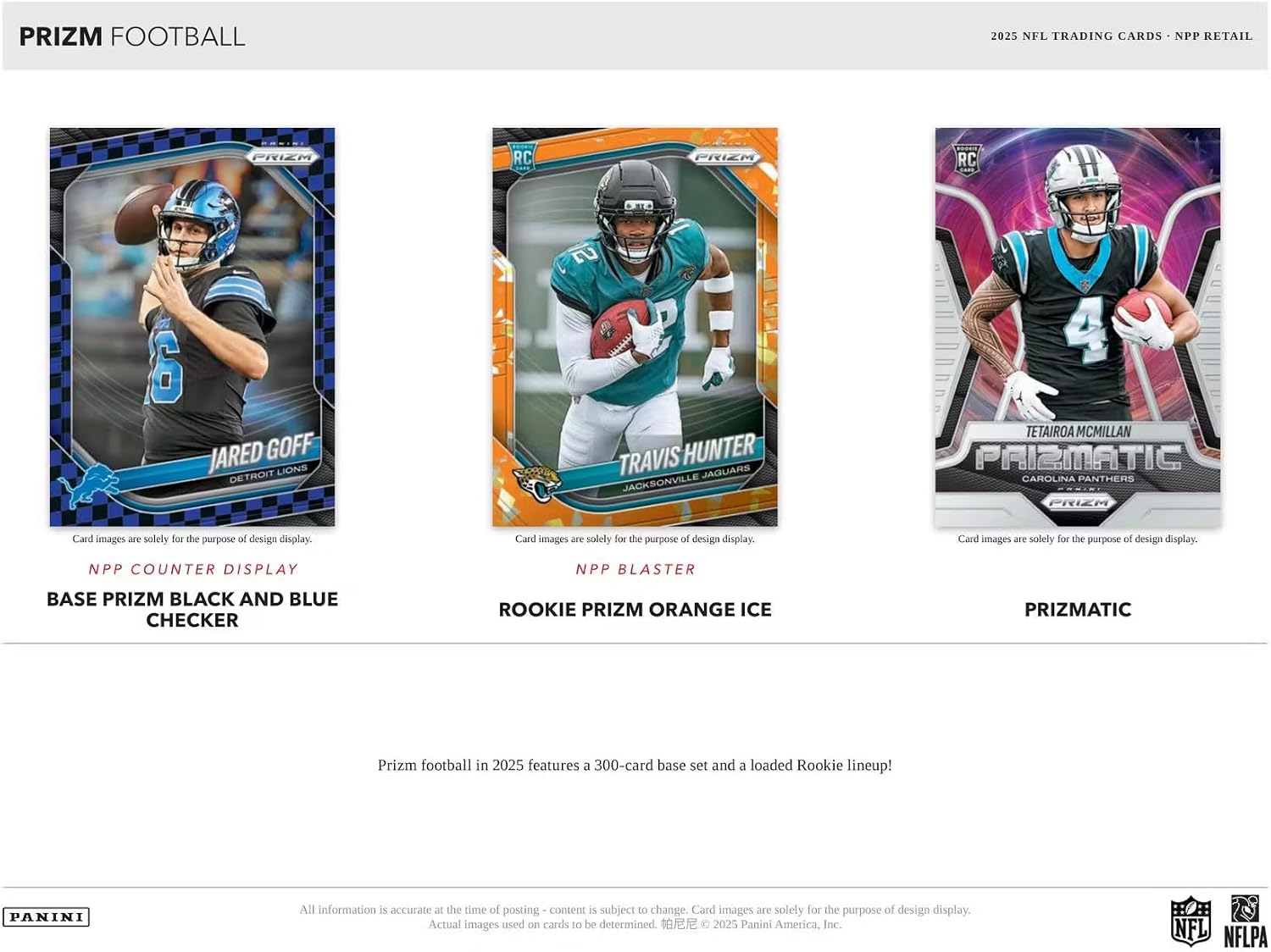 2025 Panini Prizm Football 6-Pack Blaster Trading Card Box (Look for Rookies Jaxson Dart, Ashton Jeanty,Travis Hunter, Cam Ward, Sanders & More)(Lazer Prizms)
