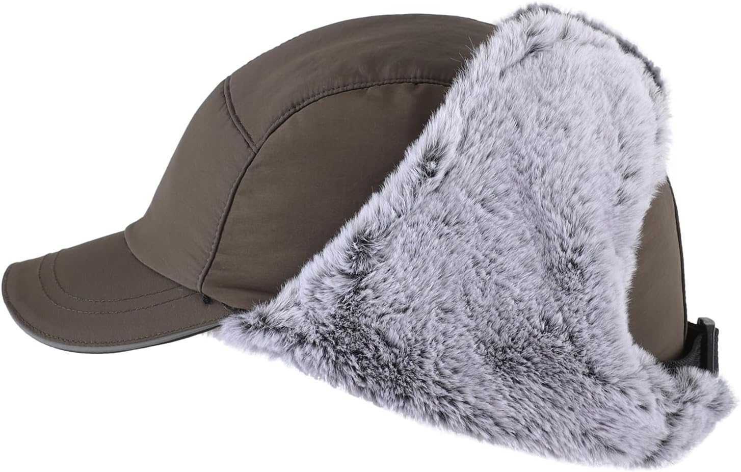 Connectyle Men's Trapper Hat with Ear Flaps Winter Warm Hat Windproof, Water Repellent, Reflective, Faux Fur Fully Lined - Image 2