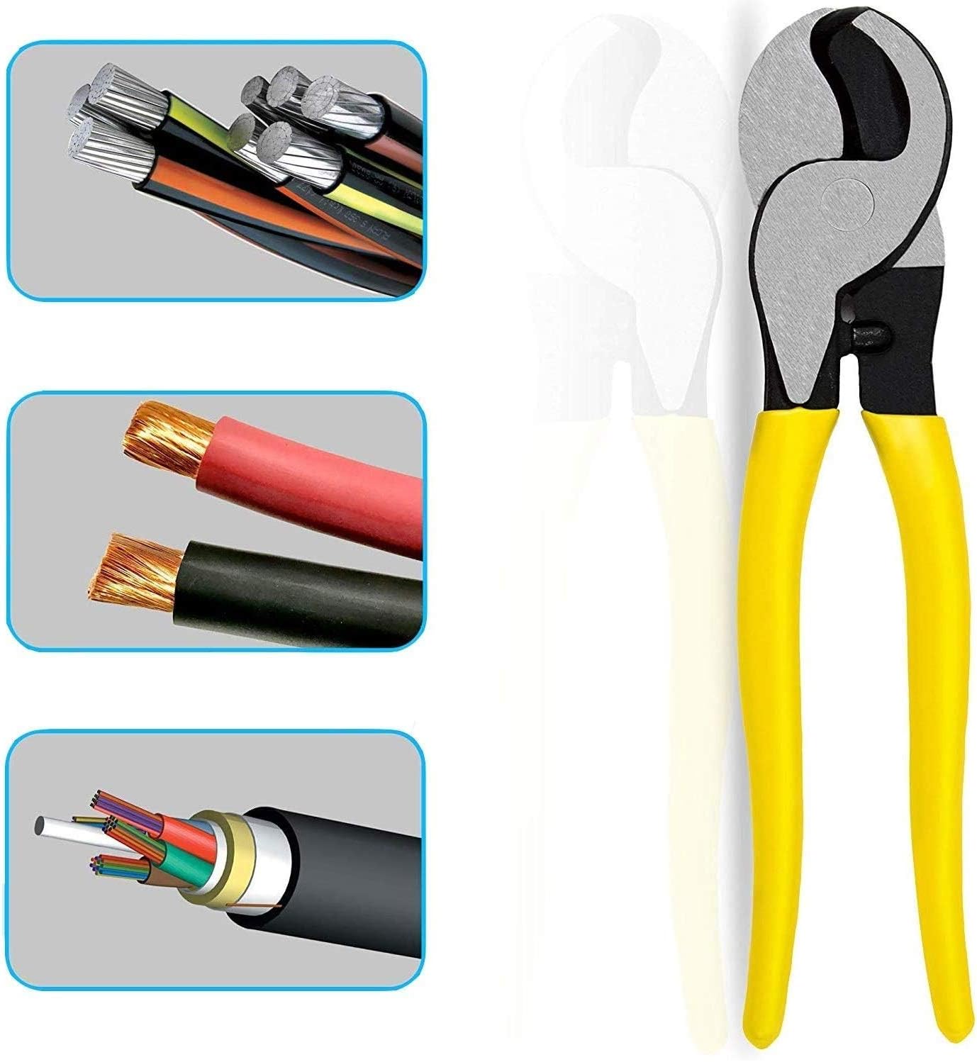 Tools 10 inch Cable Cutters,High Leverage Coaxial Cable Cutter for Aluminum, Copper