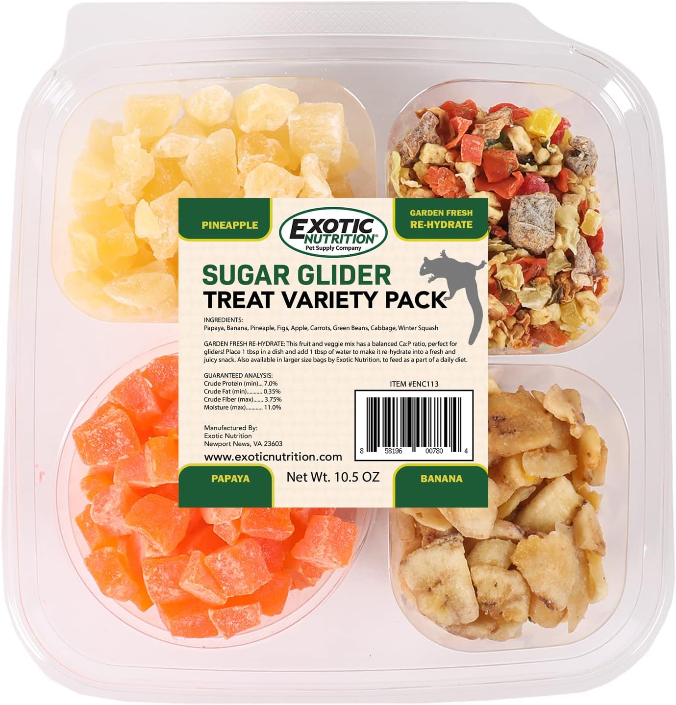 Exotic Nutrition Sugar Glider Treat Variety Pack (9.5 oz