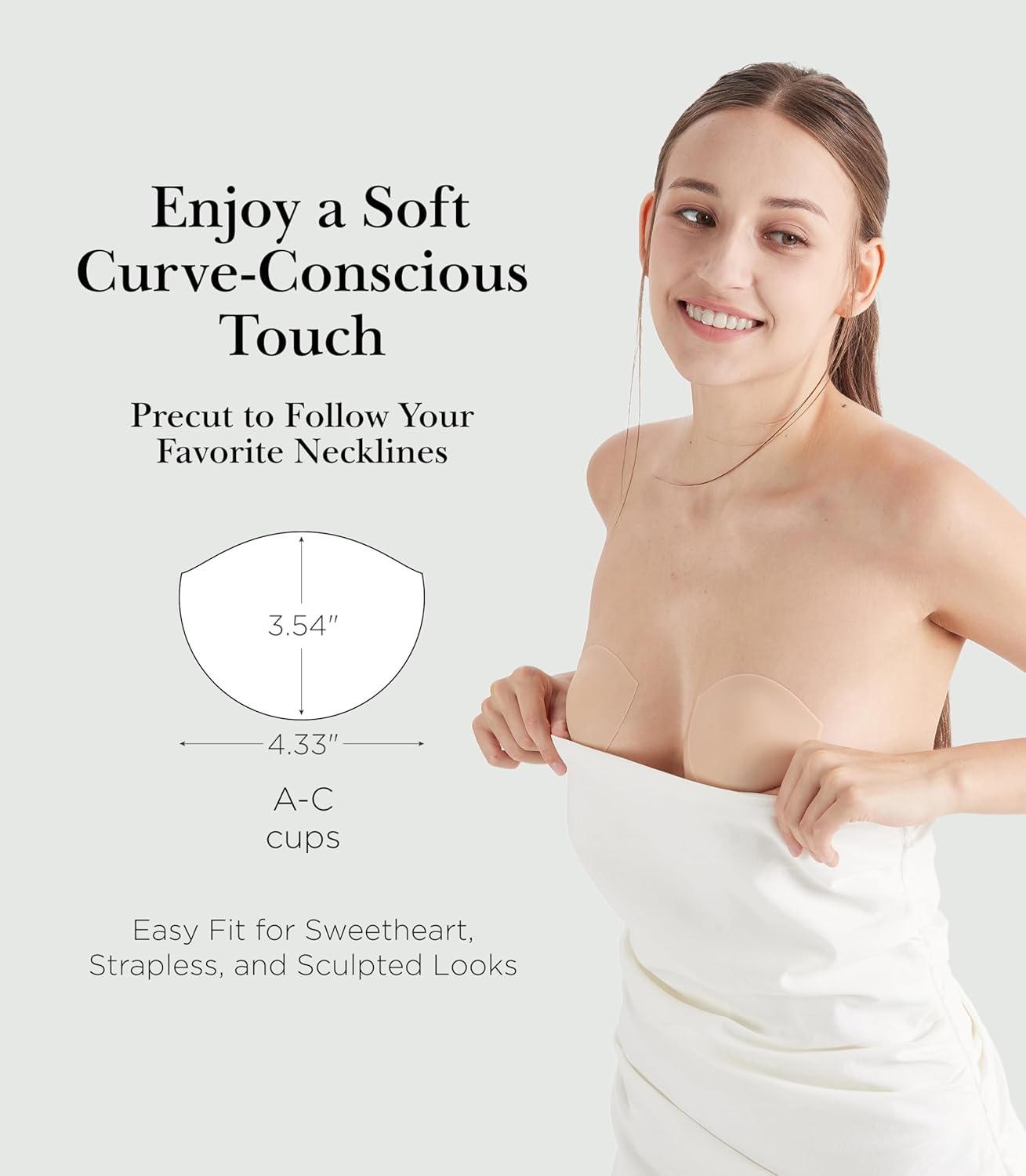 Nippies Reusable Nipple Covers for Women - Extra Thick, Teardrop & Semi-Circle Styles - No-Show Coverage for Backless Outfits - Image 2