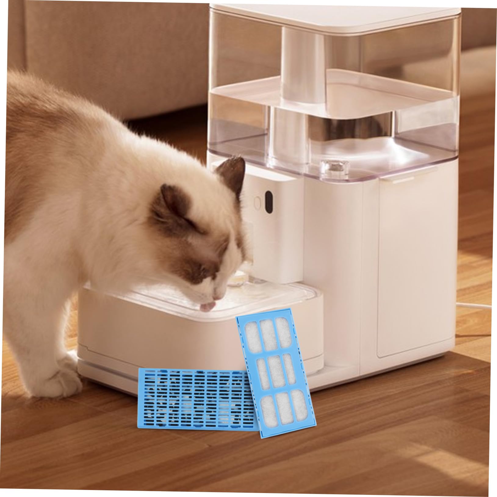 12 Stück Teiliges Katzenbrunnen Filter Quadratische Aktivkohle-filterpads Ersatz für Automatischen Haustier Trinkbrunnen Effektive Wasserfiltration für Sauberes und Geräuscharmes
