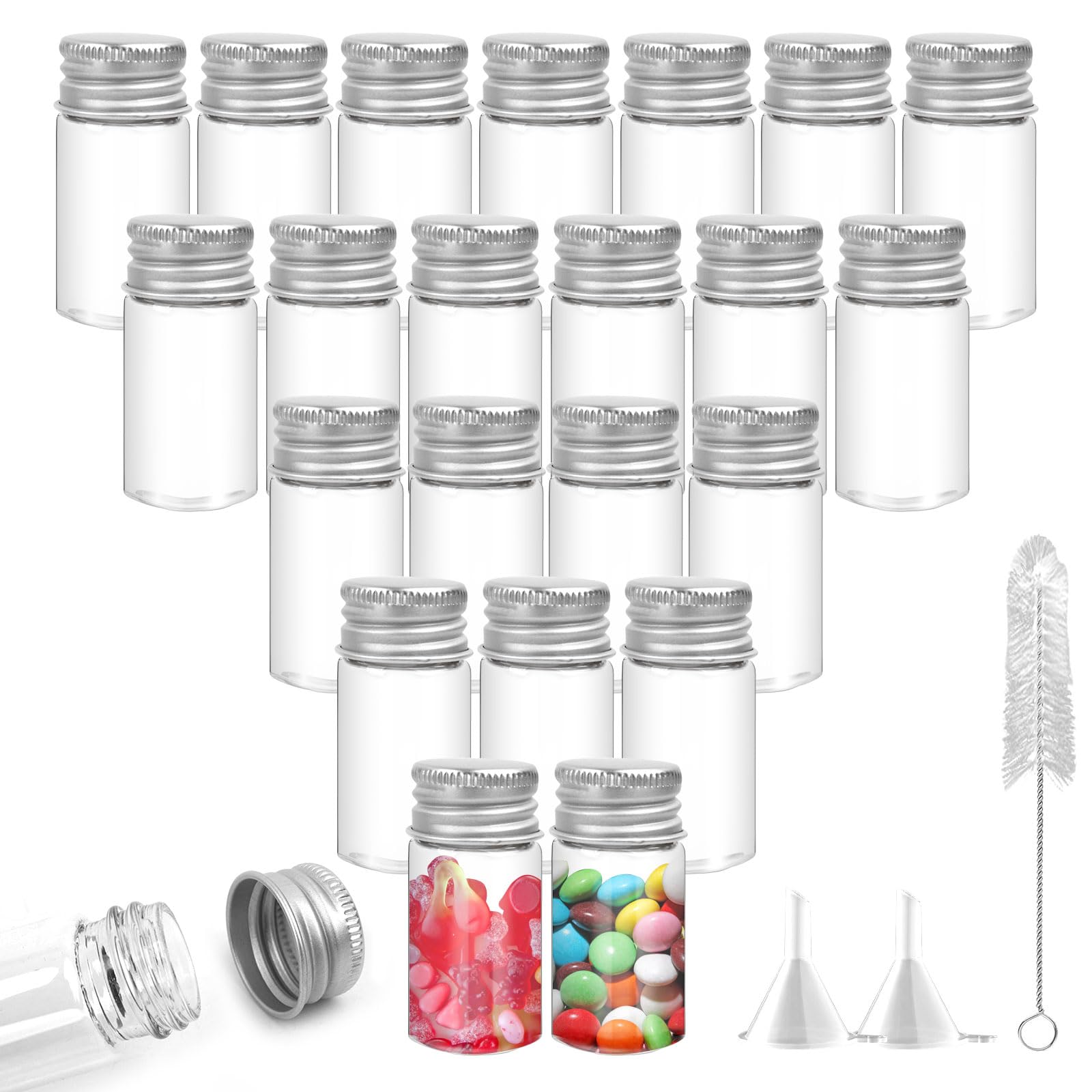 PATIKIL 10 Stück Reagenzgläser 40ml Mit Korken - Glas Reagenzglas Für Experimente & Deko