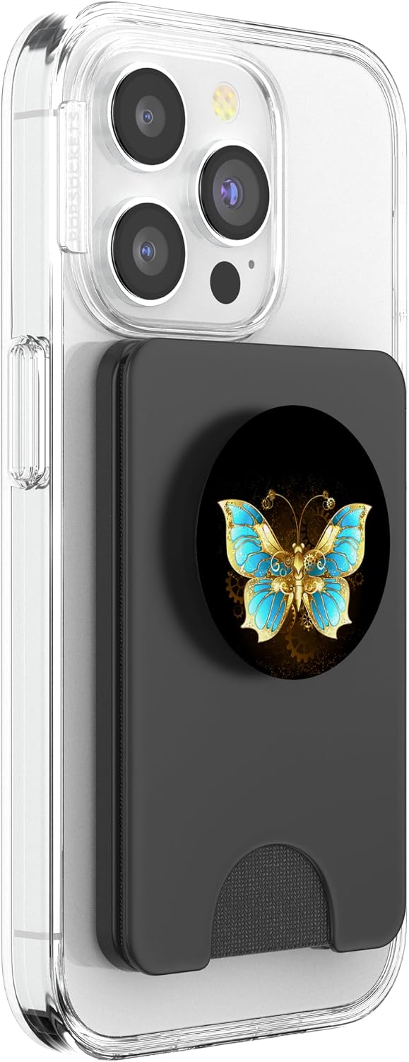 Delicate Butterfly Gear Pop Socket Mount PopSockets PopWallet for MagSafe