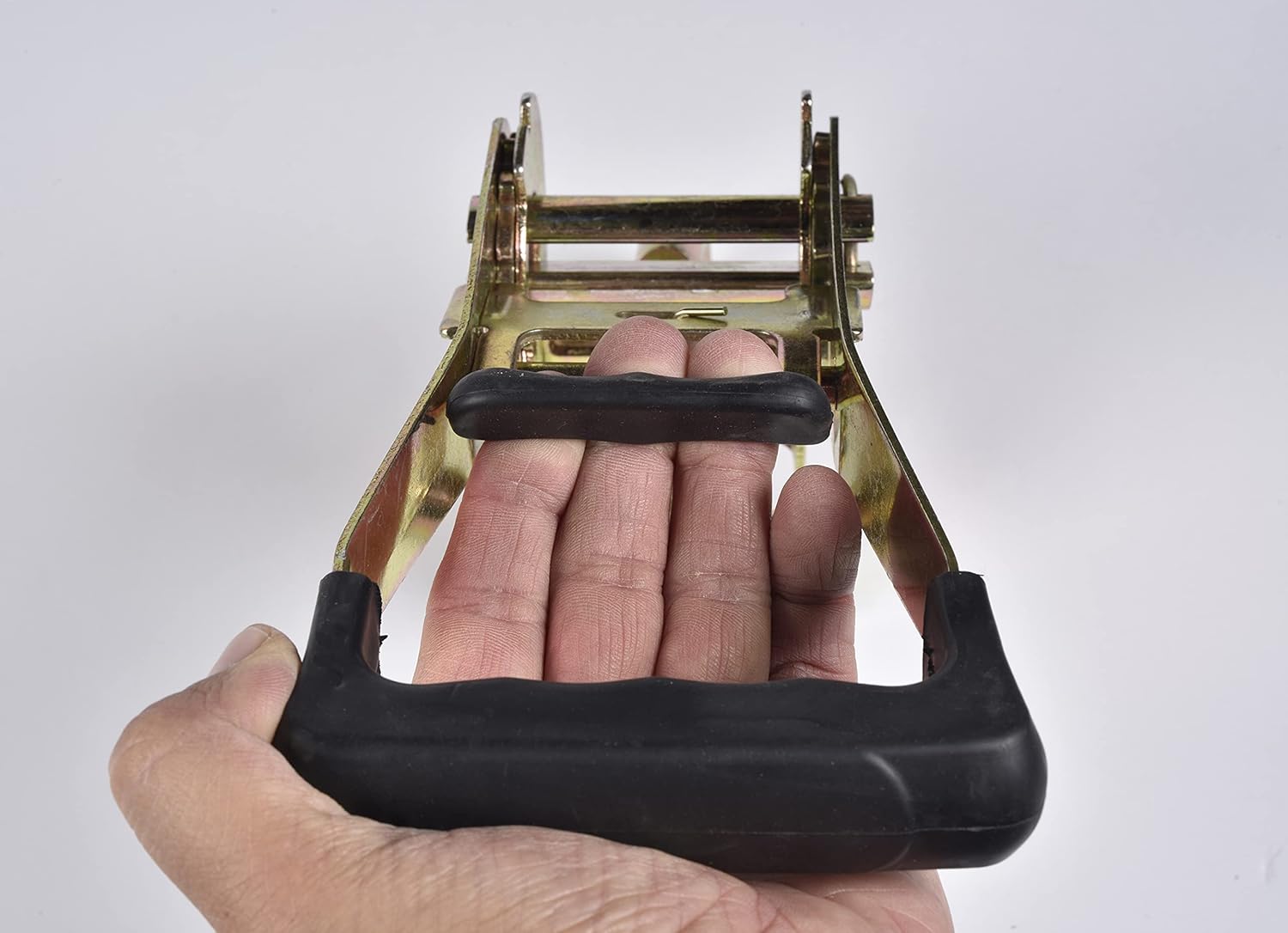 2 Pack Ratchet Snap Rubber Handle 2" and J Hook f Race Car Hauler Tow Dolly Truck Tie Down Strap