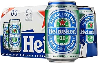 【PACK OF 6】 Heineken 0.0% Non Alcohol Beer - Great Taste, Zero Alcohol - 11.2 Fl Oz