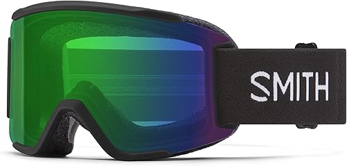 Smith Optics Squad S - Gafas de invierno para mujer, color negro, ChromaPop Everyday Green Mirror