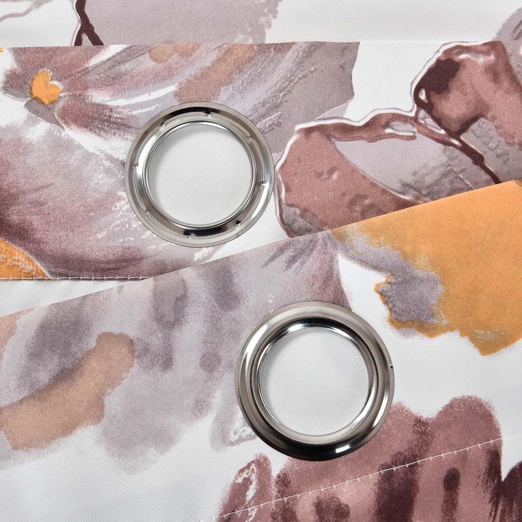 Royal Tradition Blackout Window Curtains Set of 2 (52W x 84L) Panels, Floral Leahanna Room Darkening Drapes