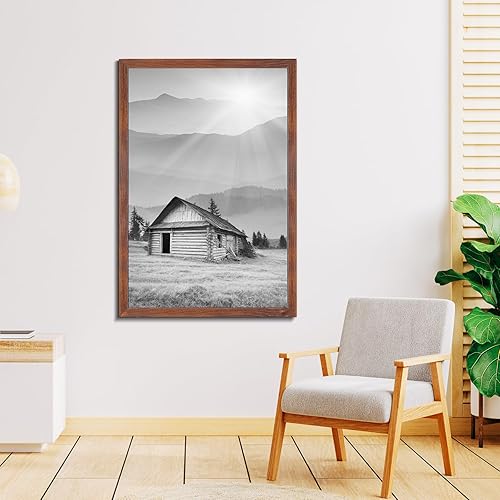 Vista 623 de LaVie Home - Portarretratos de 18 x 24 pulgadas, fotos de 16 x 20 pulgadas con paspartú, de 18 x 24 pulgadas sin paspartú, plexiglás pulido, Negro