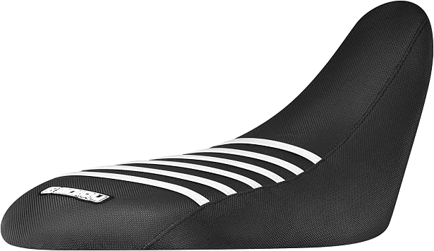 Enjoy Mfg Seat Cover - Compatible with Yamaha Raptor 700 700R 2006-2024#193 All Black/White Ribs
