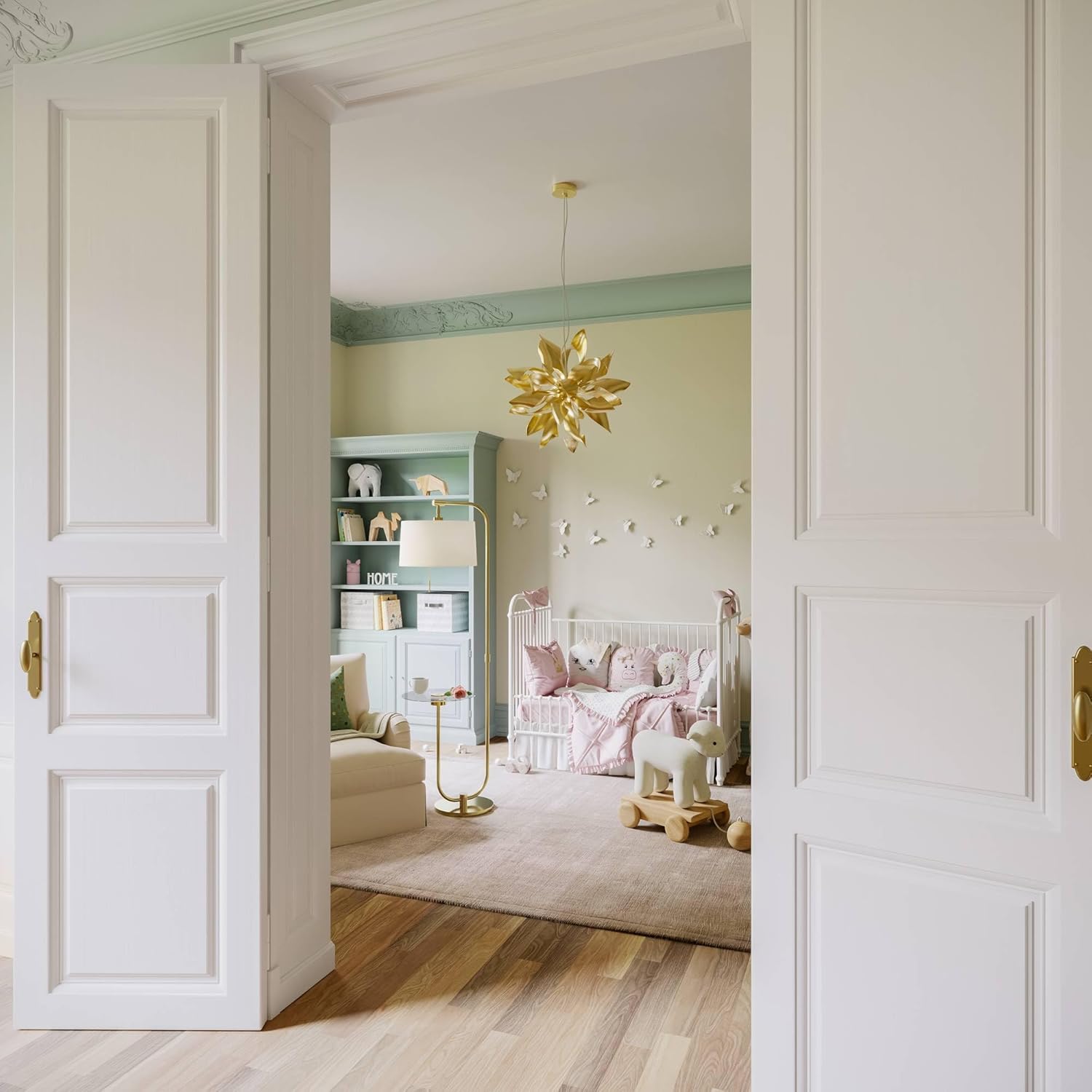 Possini Euro Design Baldwin Gold Pendant Chandelier Lighting 25 1/2" Wide Sculptural Modern Orb Floral 6-Light Fixture for Dining Room Living House Home Foyer Kitchen Island Entryway Bedroom