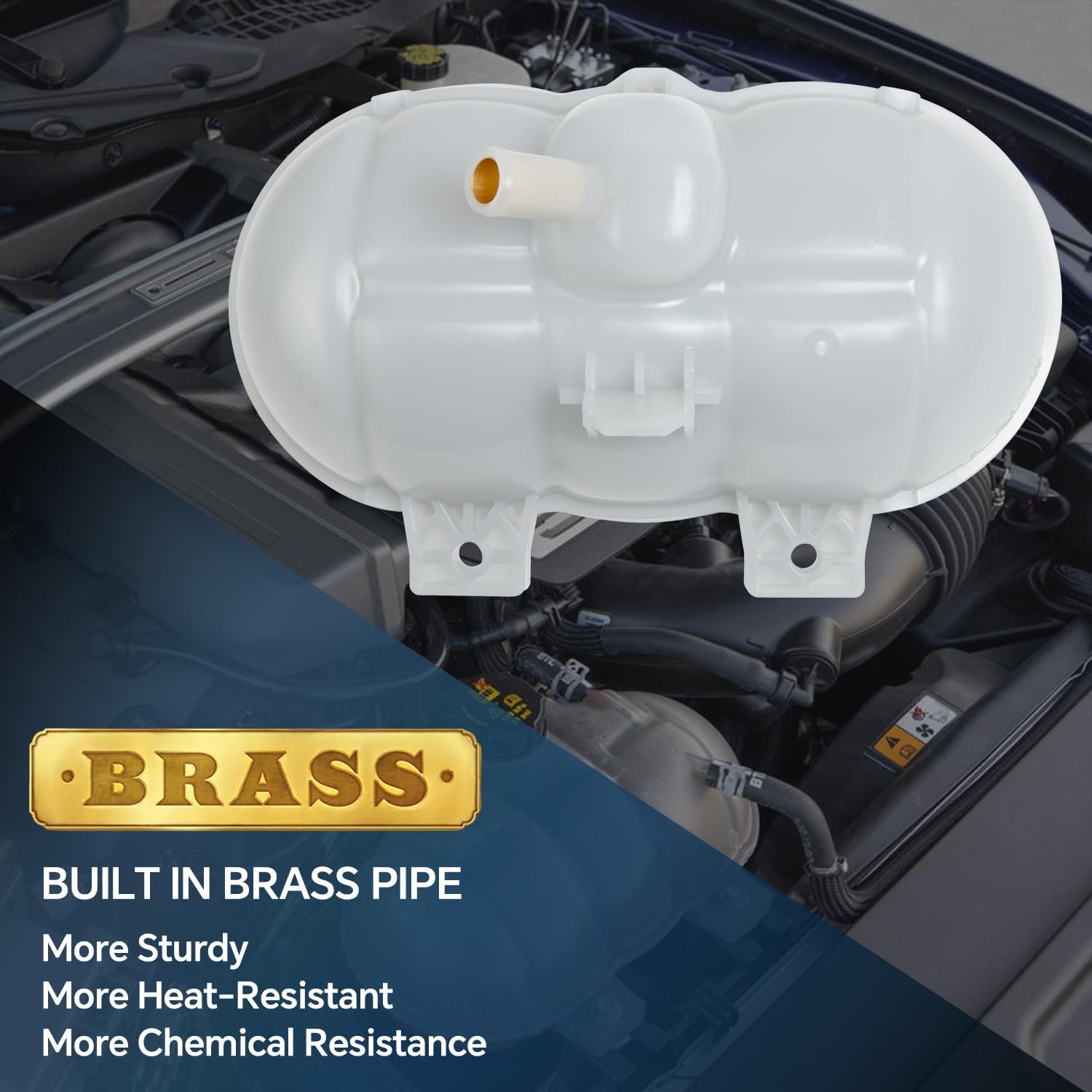 Engine Coolant Overflow Recovery Expansion Tank Compatible with Ford Mustang 2015-2023 Replace 603-285 DG9Z8100A FR3Z8A080A