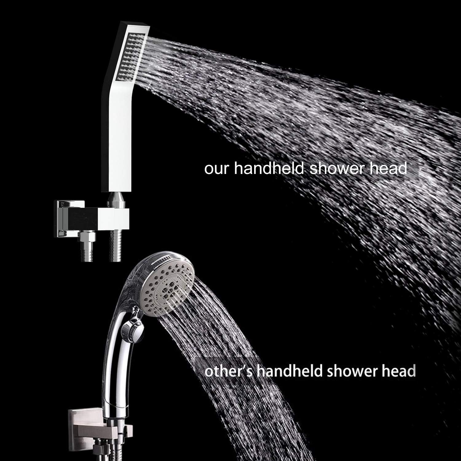 Exсluѕіvе Dіѕсоunt 70% Prісе SR SUN RISE 16 Inches Polished Chrome Shower Faucet System Bathroom Luxury Rain Mixer Shower Faucet Set Ceiling Mounted Rainfall Shower Head Set (Contain Shower Faucet Rough-In Valve Body and Trim)