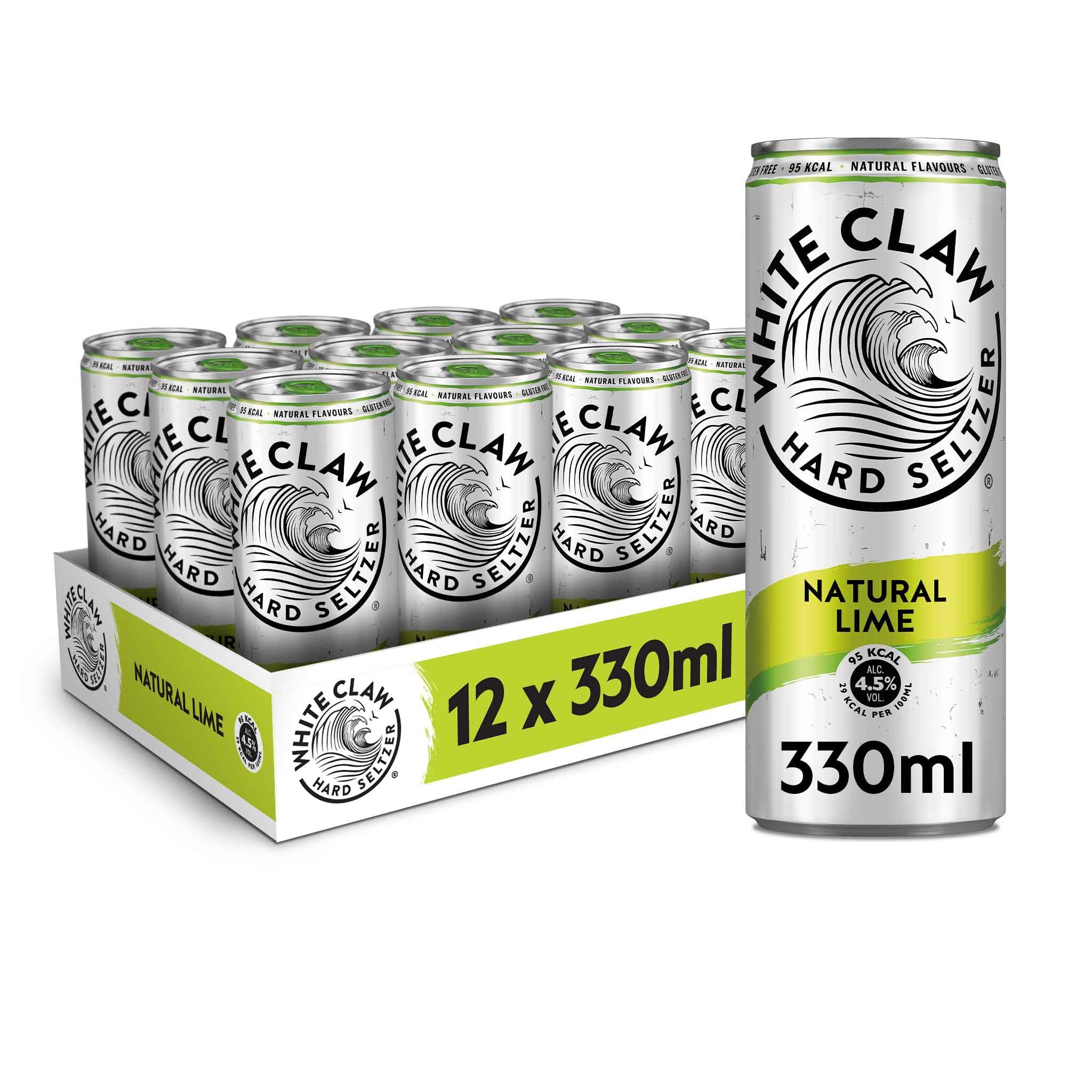White Claw Hard Seltzer Natural Lime 12x330ml