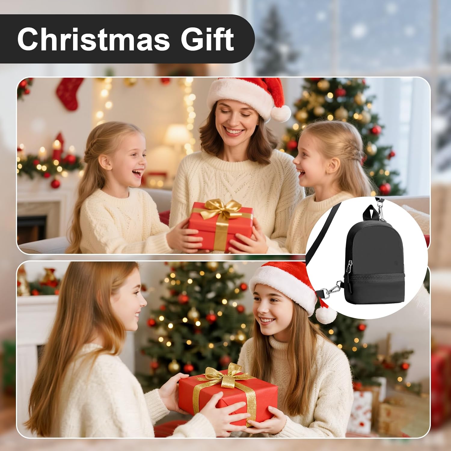 Babysun Mini Backpack Keychain Wristlet Pouch Small Change Coin Purse Cute Zipper Wallet With 3 RFID Card Slots For Women/Men Airpods Cosmetics - Image 7