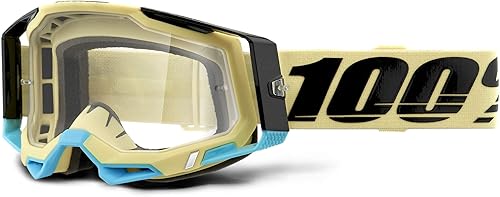 100% Racecraft 2 - Gafas protectoras para bicicleta de montaña y motocross, MX y MTB Racing (AIRBLAST, lente transparente)