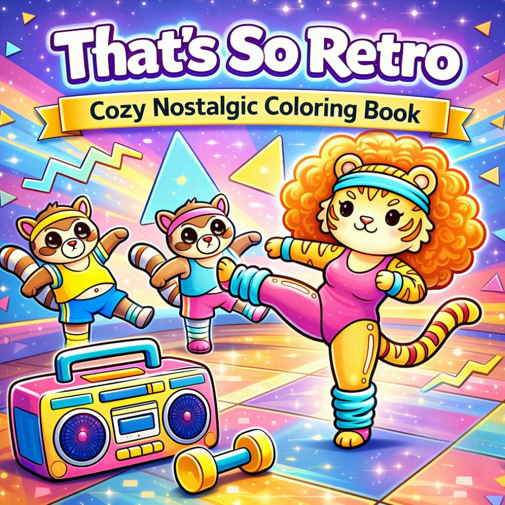 That’s So Retro: Cozy Nostalgic Coloring Book for Adults and Teens: Cute 90s & Y2K Vibes, Relaxing Stress Relief, Kawaii Animals, Fun Throwback Scenes ... and Bold Hygge Coloring Book Collection)