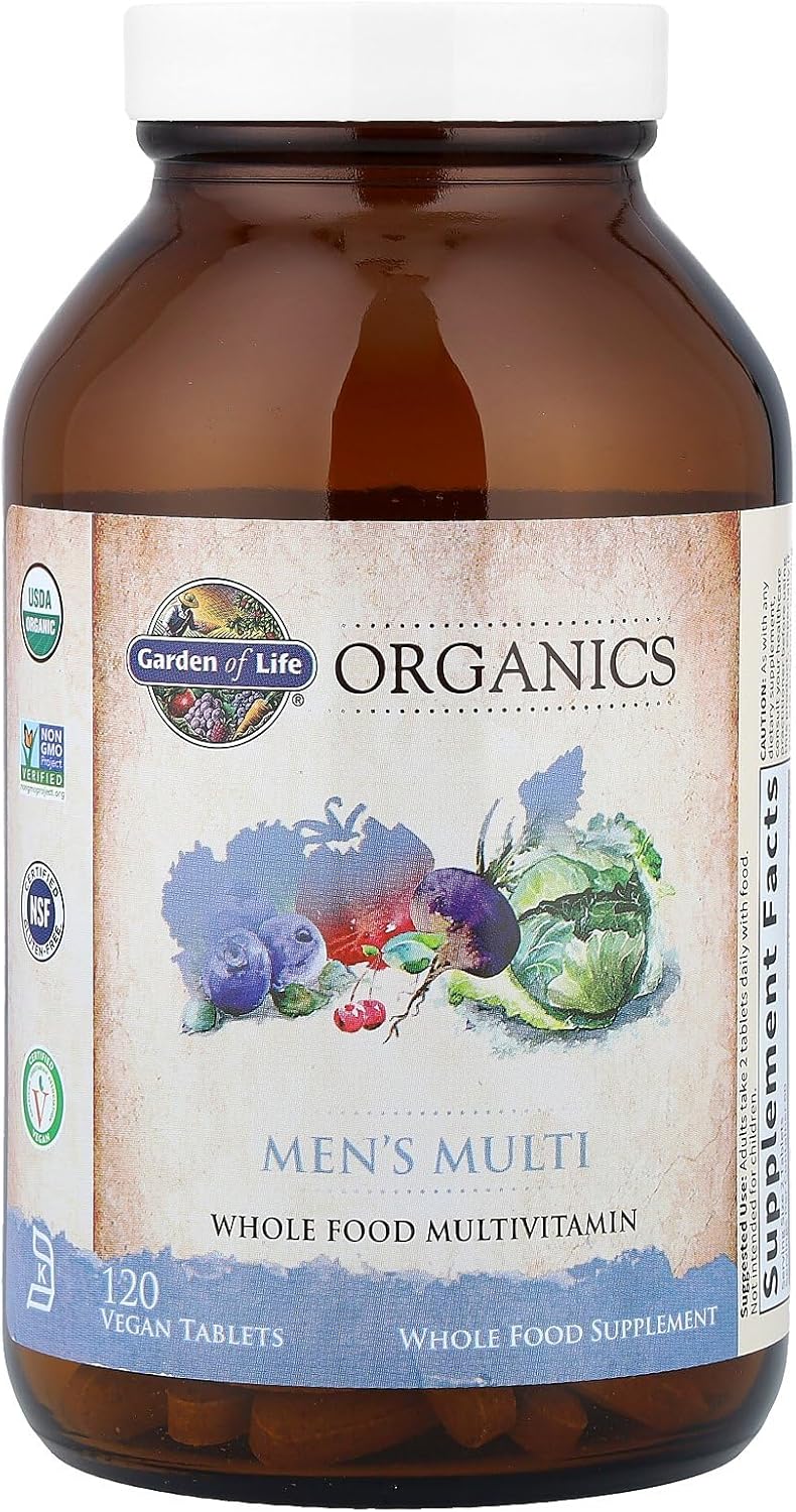 Garden of Life Organics Whole Food Multivitamin for Men, 120 Tablets, Vegan Mens Vitamins and Minerals for Health and Well-Being, Certified Organic Vegan Multi - Image 3