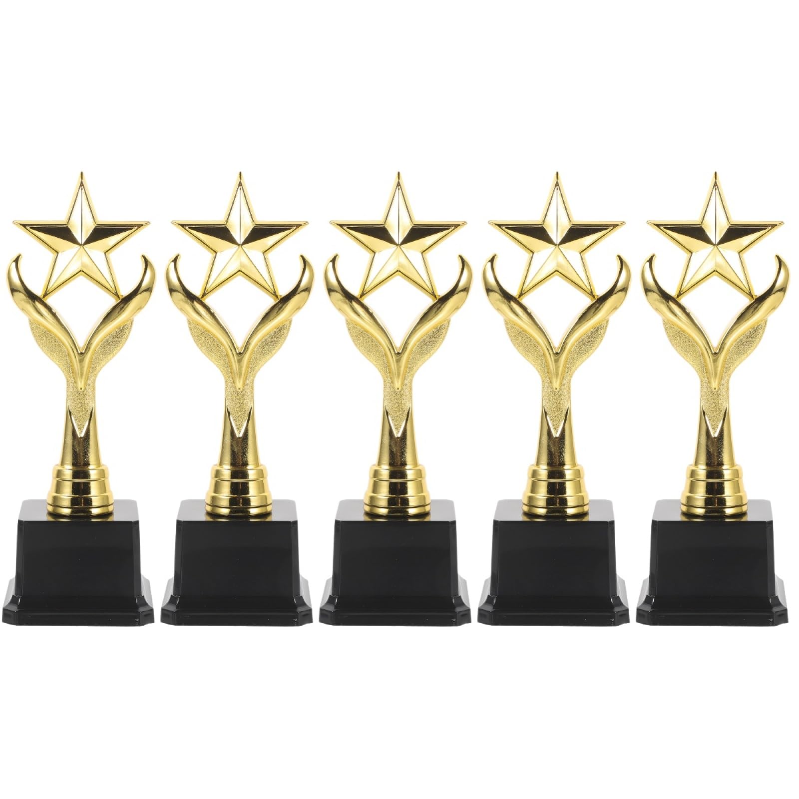 2pcs Trophy Plastic Trophy Football Trophy Gold Decor Kids Honor Trophy Competition Trophy Academy Awards Trophy Turkey Trophy Award Trophies Star Trophy Decor Child Desktop Props