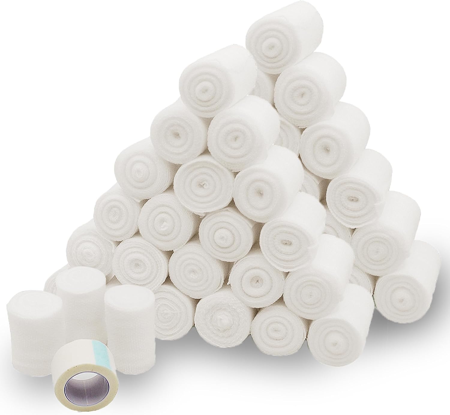 California Basics Gauze Bandage Roll (2 inch) – 48 Pack – Essential for First Aid – Medical Supplies Pack – Medical Care – aid Supply – First aid roll – First aid Bandage Tape – Breathable wrap