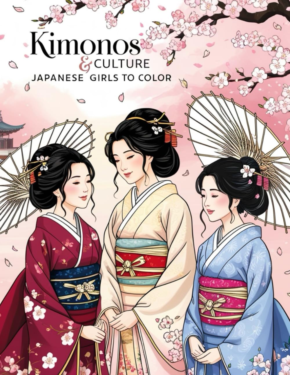 Kimonos & Culture Japanese Girls to Color