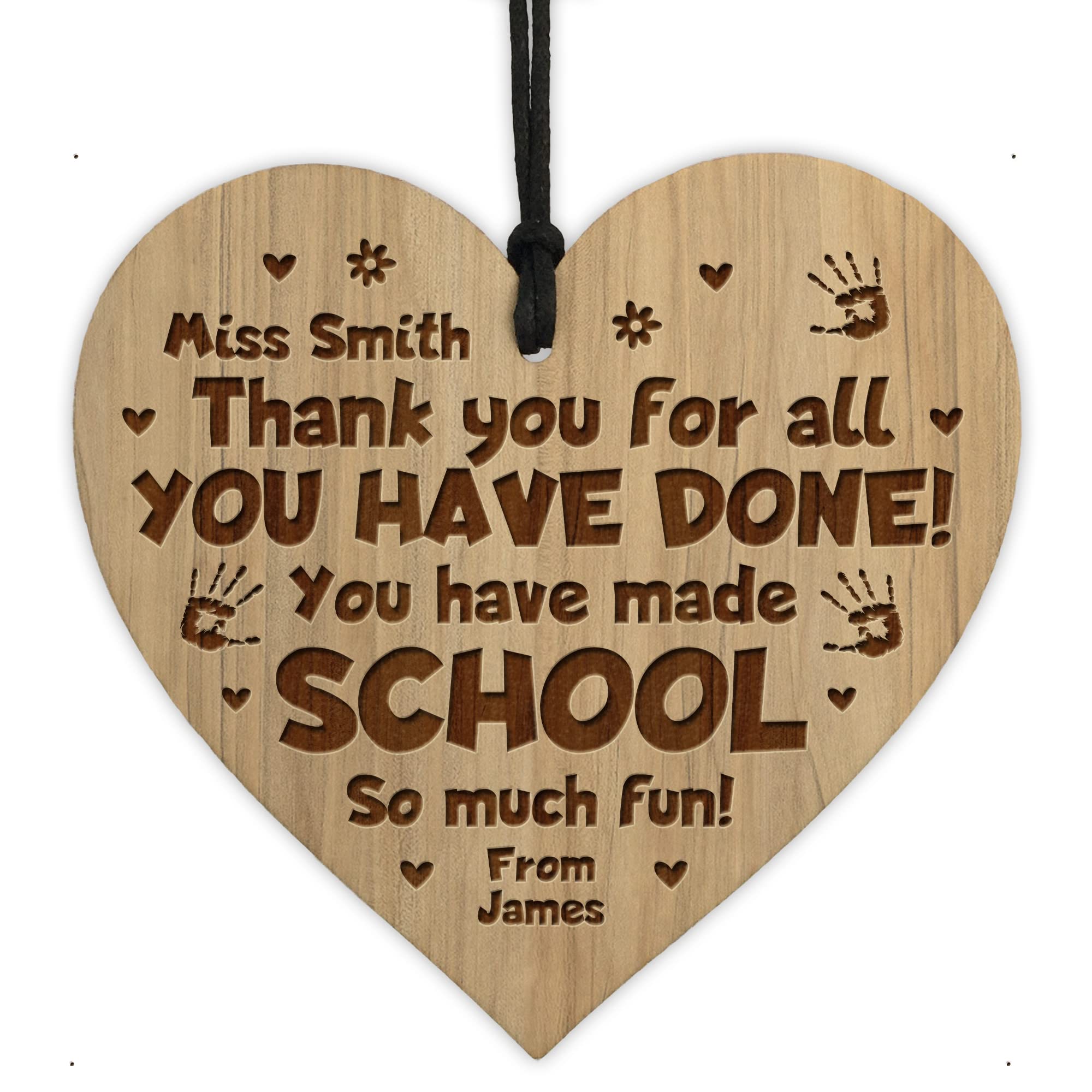 Red Ocean Personalised Thank You Teacher Gifts From Student Teacher Appreciation End of Term Gifts Teaching Assistant Gifts