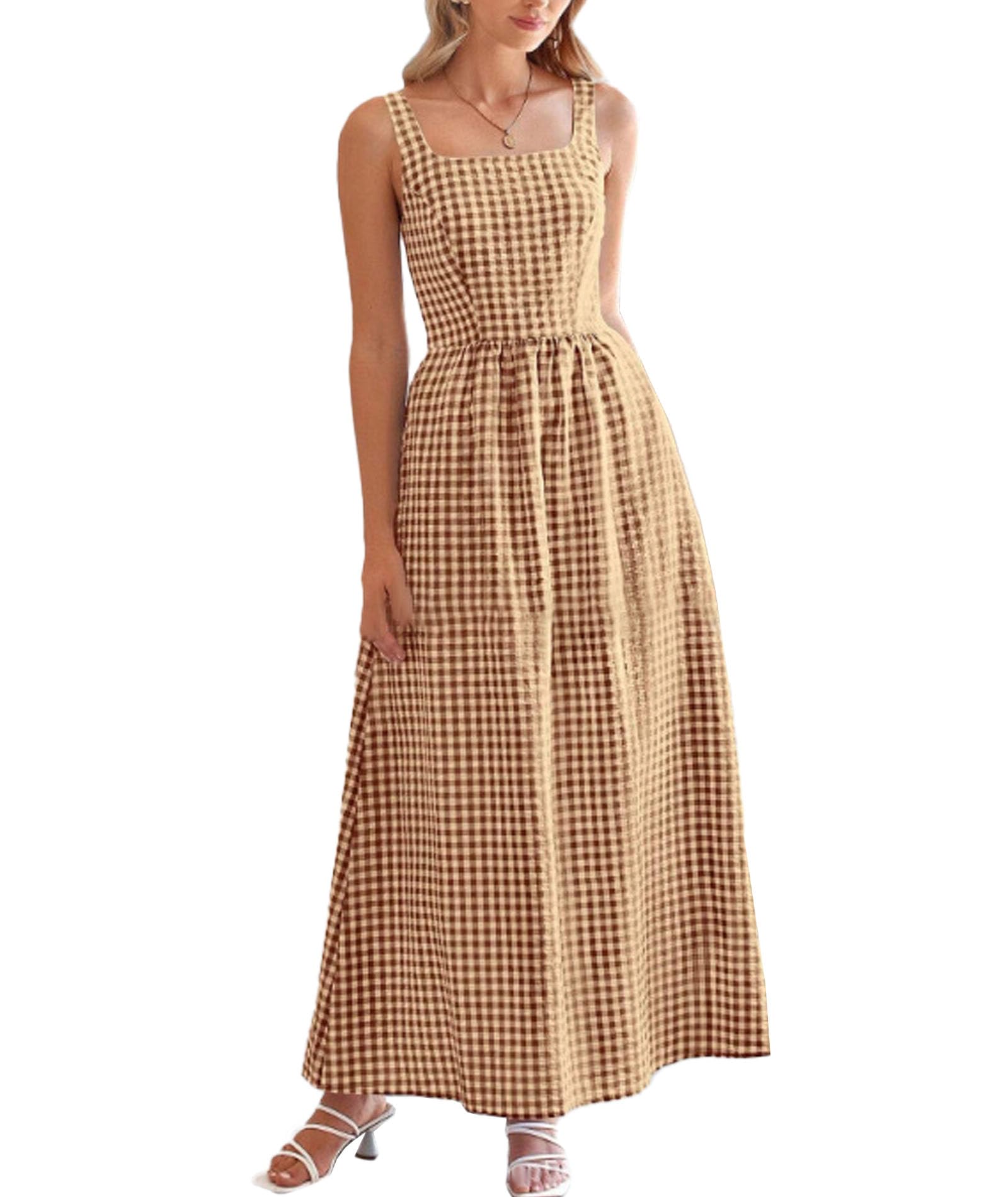 Robe longue d'été légère sans manches style décontracté - 7
