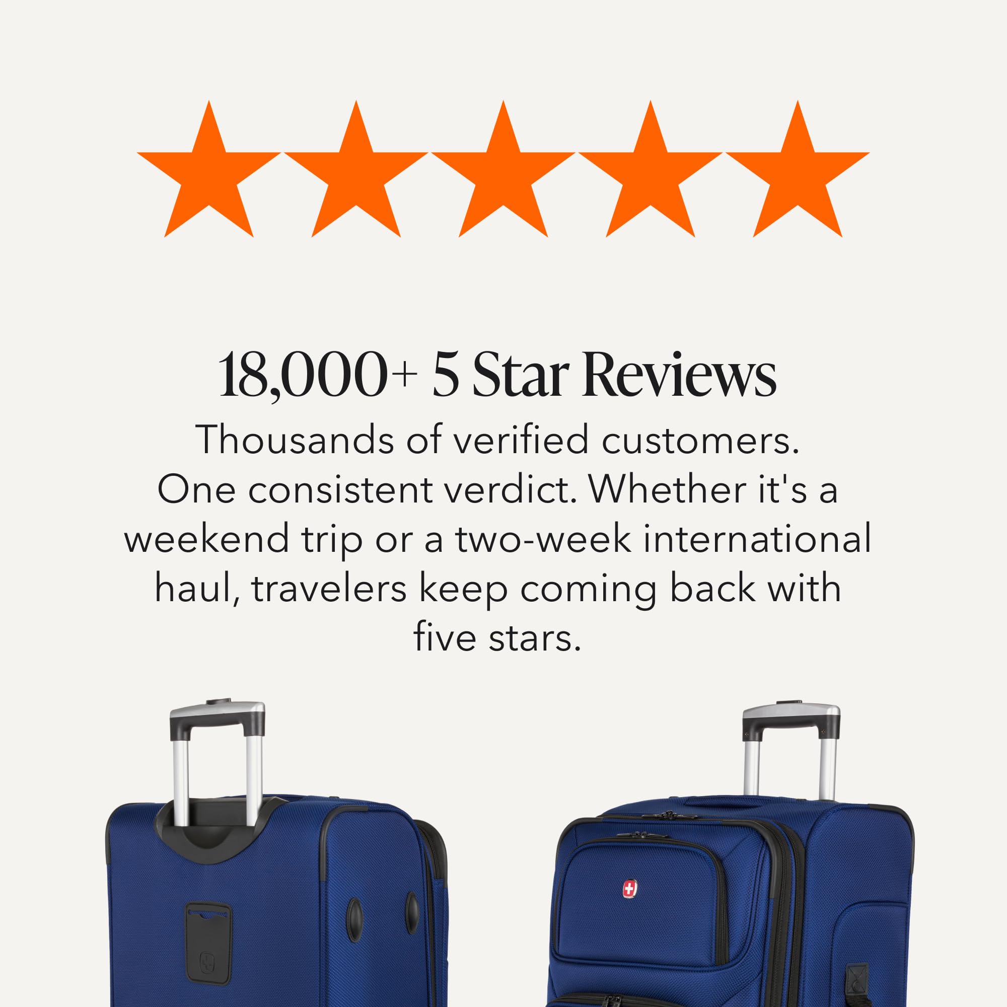 SWISSGEAR Sion Softside Expandable Spinner Luggage Durable Lightweight Travel Suitcase, Blue, Checked-Medium view 9
