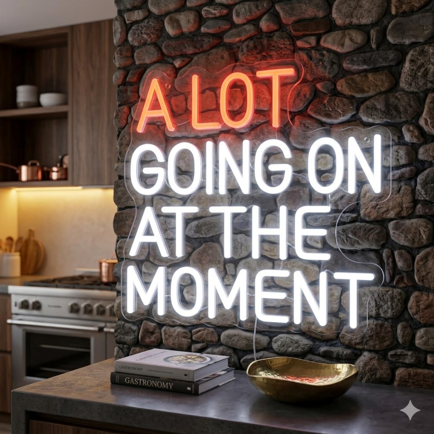 Insegna al neon "A Lot Going on the Moment", per stanze in stile città musicale, decorazione per camera da letto, bar, studio, per feste e decorazioni per la casa