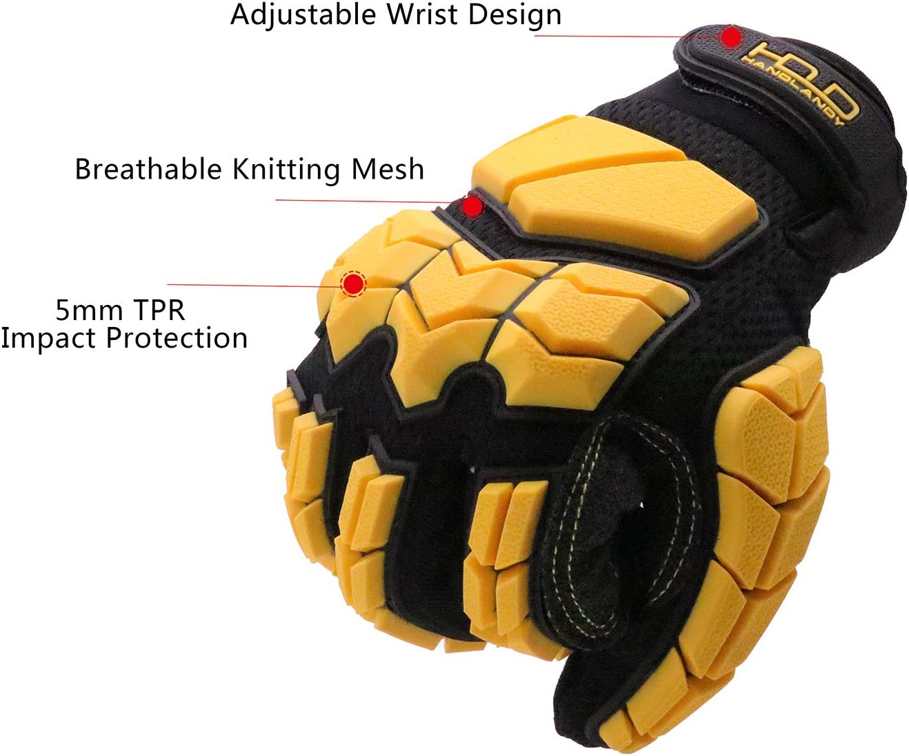 Heavy Duty Mechanic Glove,Premium Padded Rigger Glove,Antivibration