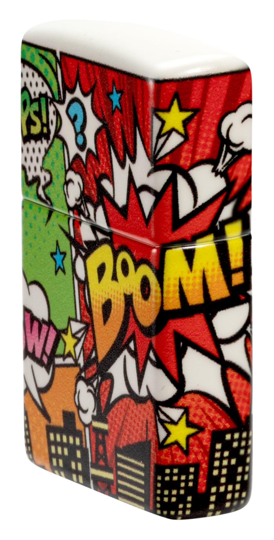 Zippo Sturmfeuerzeug - Pop Art City, 540°, Color Image - Nachfüllbar - Wiederverwendbar - Windfestes Design - Geschenkbox - Made in USA
