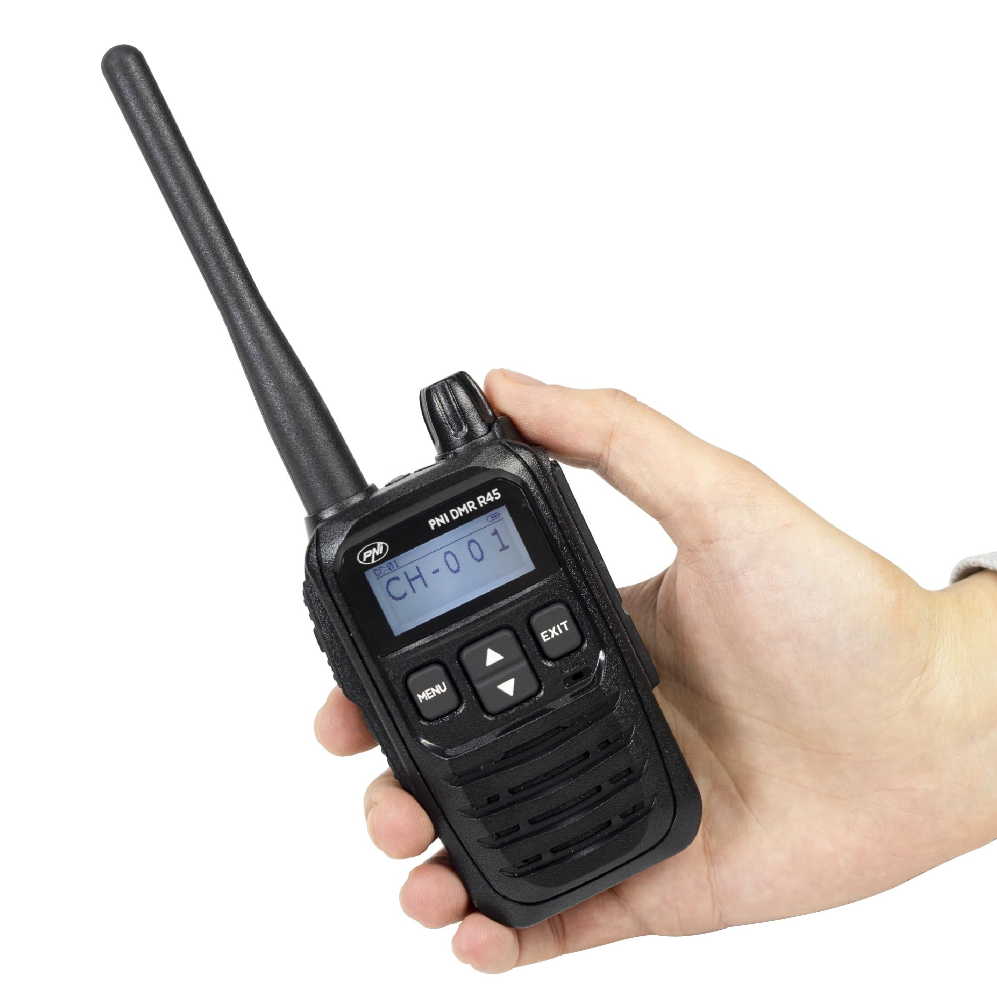 Emisora ​​de Radio portátil PNI DMR R45, Digital y analógica, 446MHz, 16 Canales Digitales y 99 Canales analógicos, función de grabación de Voz, batería Li-Ion 2000mAh