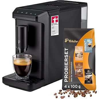 Tchibo Esperto Mini Fully Automatic Coffee Machine, Black, Coffee Tasting | Preparation of espresso, Caff&egrave; Crema and Caff&egrave; XL