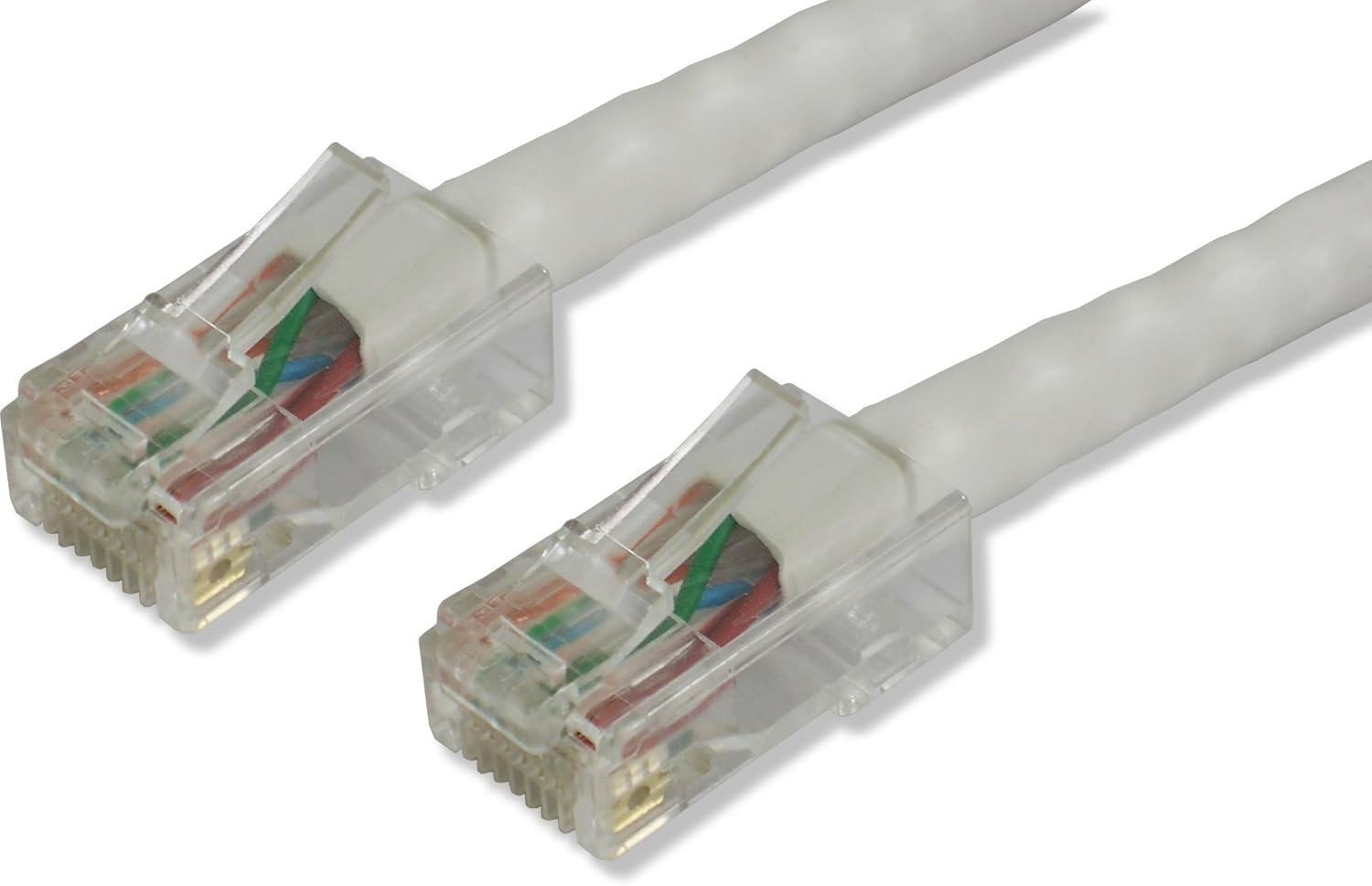 CAT6-10-WH 10-Feet Patch Cable without Boots, White, 5-Pack
