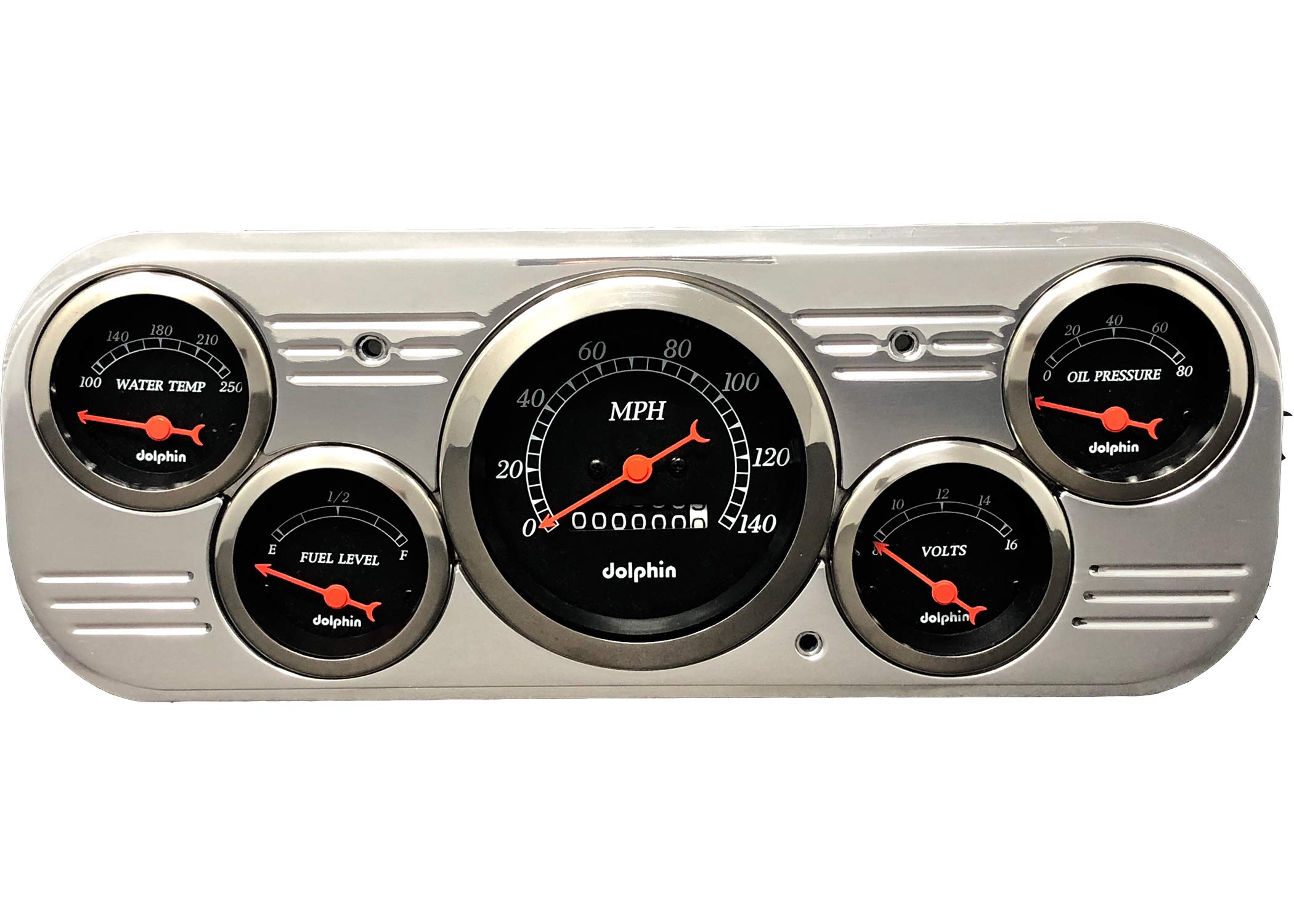 Dolphin Gauges 5-Gauge Dash Cluster Set For 1937-1938 Pontiac - Mechanical Speedometer & Electric Gauges
