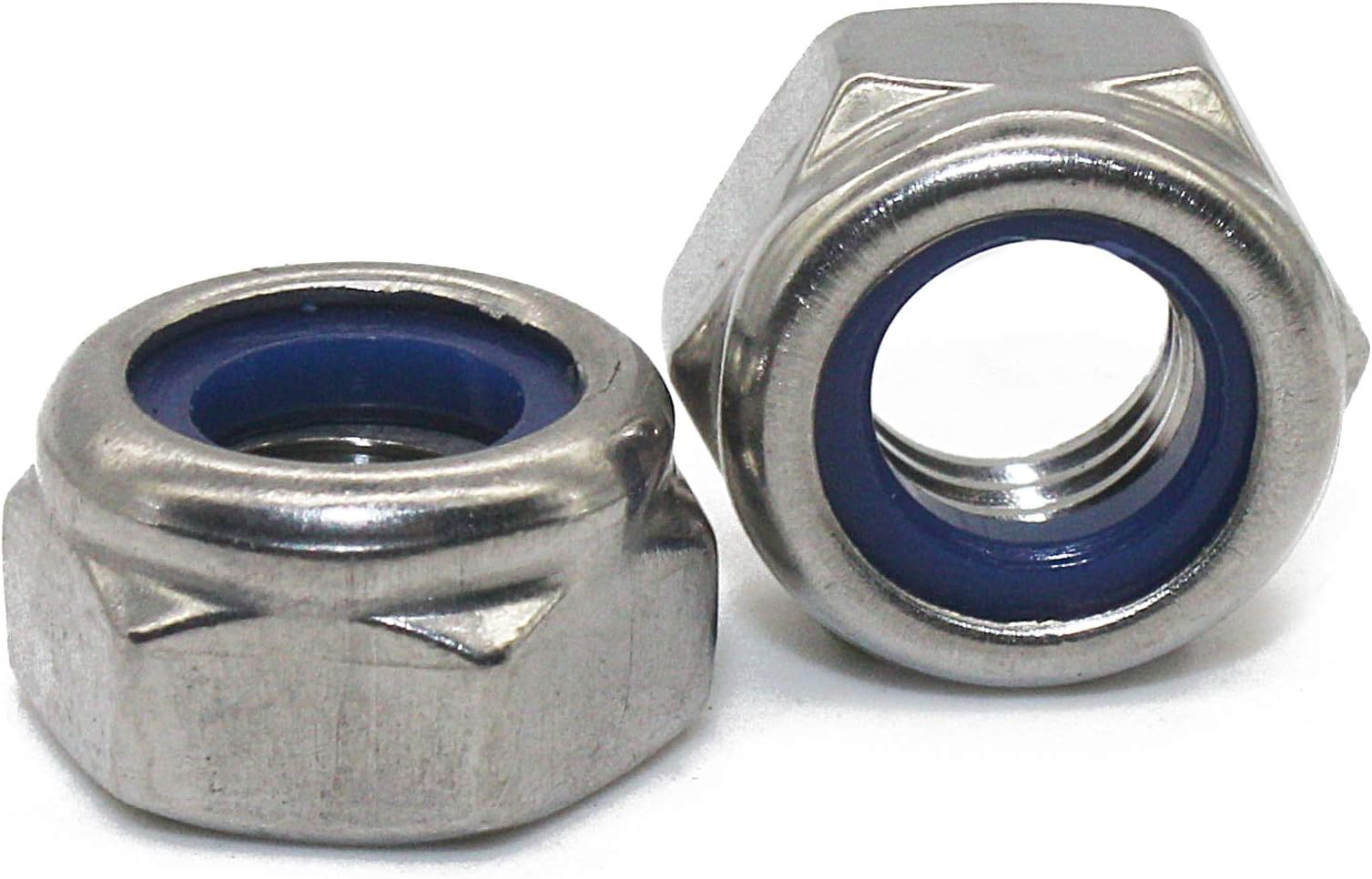 Fullerkreg 10-32 Nylon Insert Hex Lock Nuts, Stainless Steel 18-8, Plain Finish, Quantity 100