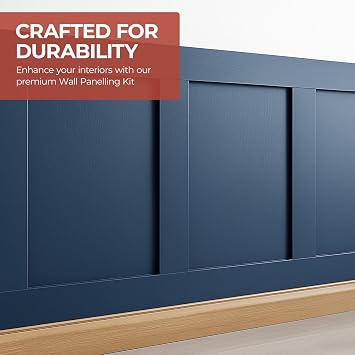 20PCS 6mm Wall Panelling Kit Shaker Style 3D Wall Panel Kit | MDF Wall Panels - Paintable Accent Panel Kit for a Stylish Upgrade to Any Home Decor 100cmx10cm