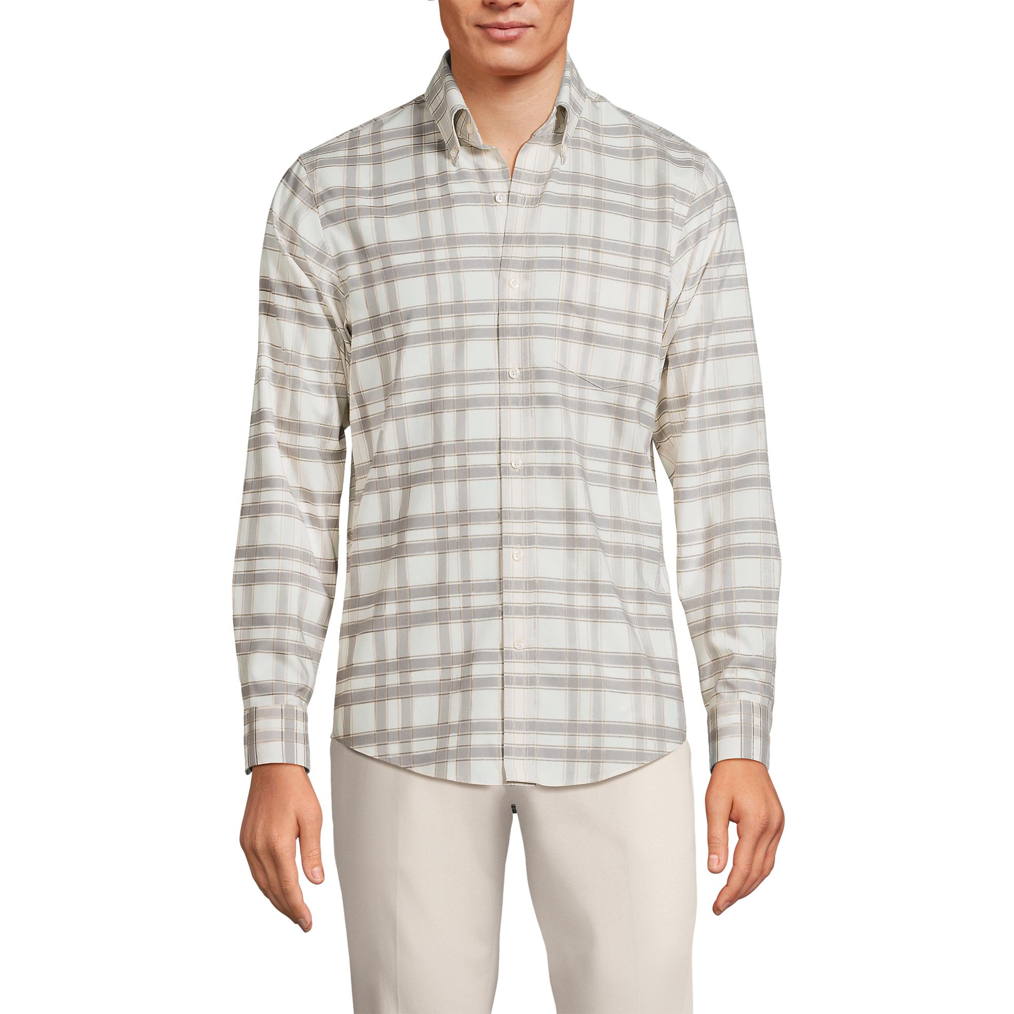Lands End Mens Traditional Fit No Iron Twill Shirt
