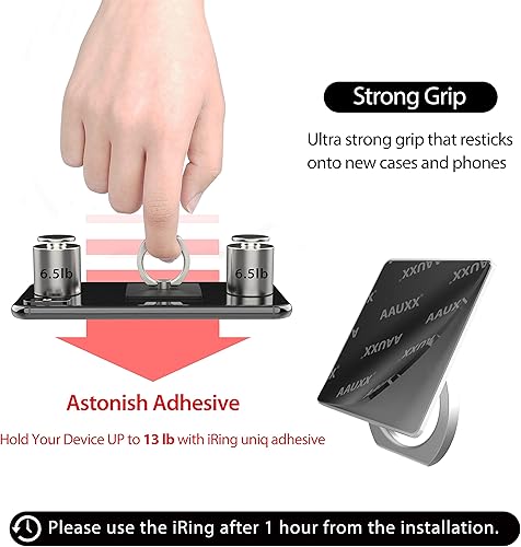 Miniatura 2 de iRing Original, fabricado en Corea, soporte para anillo de teléfono, soporte de agarre para teléfono celular, compatible con iPhone, Galaxy y otros