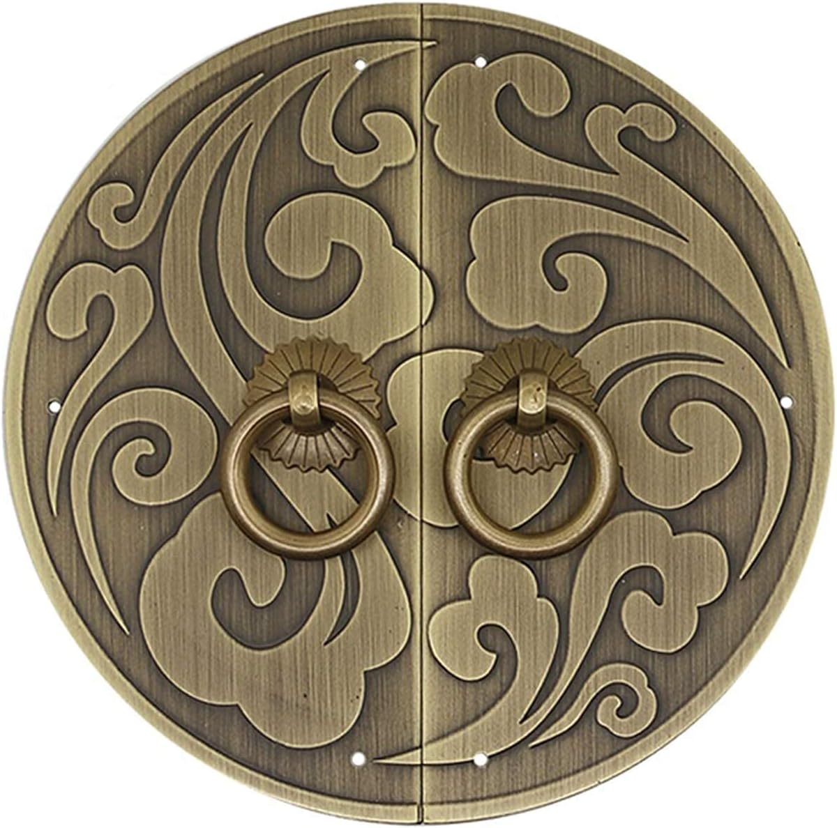 Deluxe Wall Decor Renovator's Supply Round Door Knocker Ring Cabinet Handles Knocker Knobs Metal Dresser Bronze Gate Handles Add for Indoor and Outdoor Entryway Furniture Craft Home Decor Ac (2