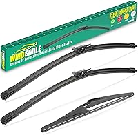 Vista 69 de Juego de hojas de repuesto para limpiaparabrisas delantero y trasero de 24, 20, 11 pulgadas, calidad prémium, para todo tipo de clima, calidad