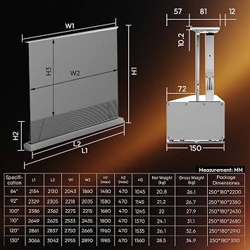 NothingProjector Motorized ALR Screen for Ultra Short Throw Projector 100