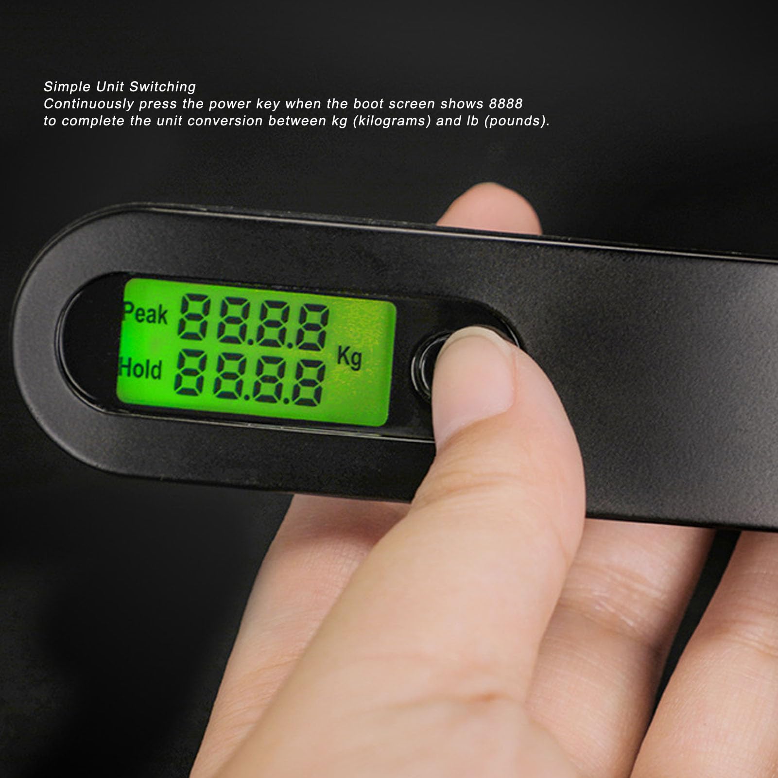 Asixxsix Bogenschießen-Bogenwaage, 110 Lb/50 Kg, Hochpräzise Digitale Bogenwaage für Zuggewicht, Tragbare Stimmwaage für Recurve-/Compound-Bogen