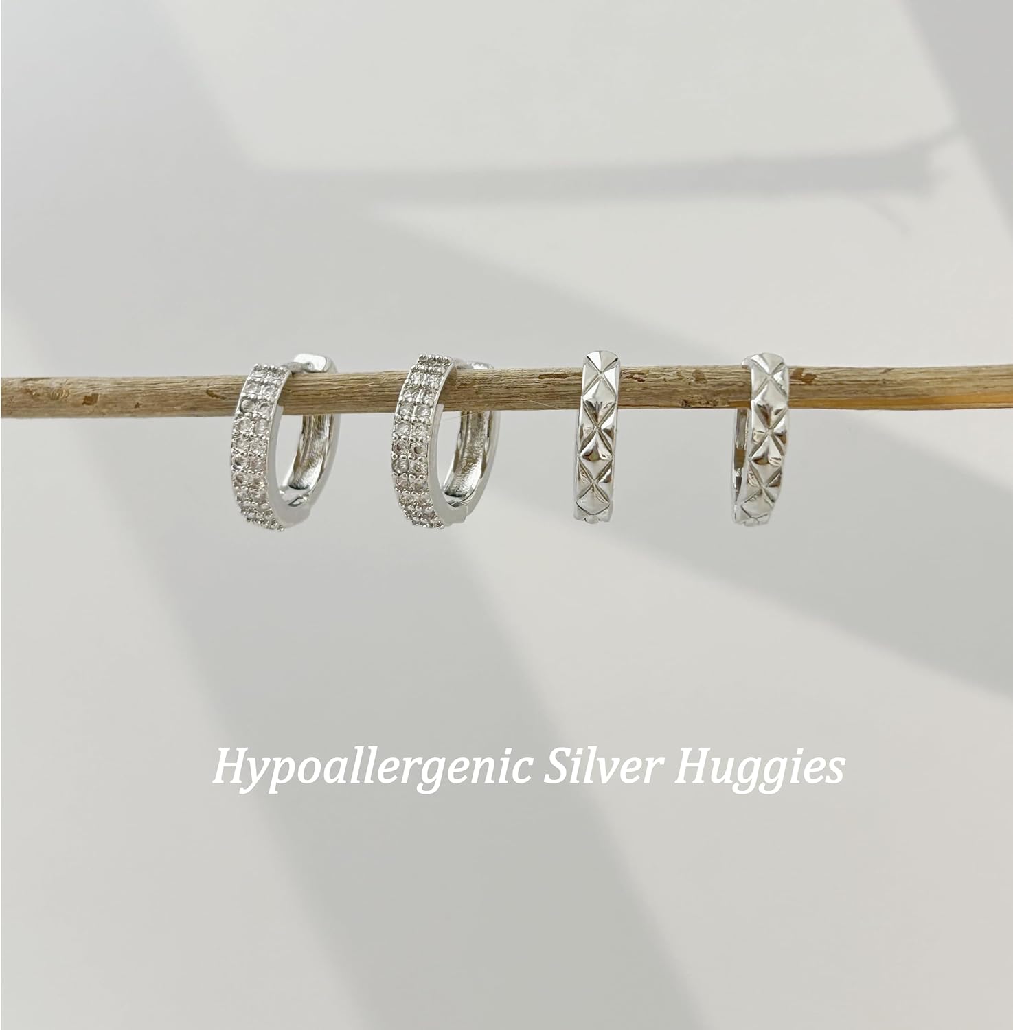 Small Gold Silver Hoop Earrings for Women, 14K Real Gold Plated Hoop Earrings for Women, Hypoallergenic 925 Sterling Silver Post, Lightweight Comfortable Trendy Jewelry, Ideal Gift for Her - Image 2