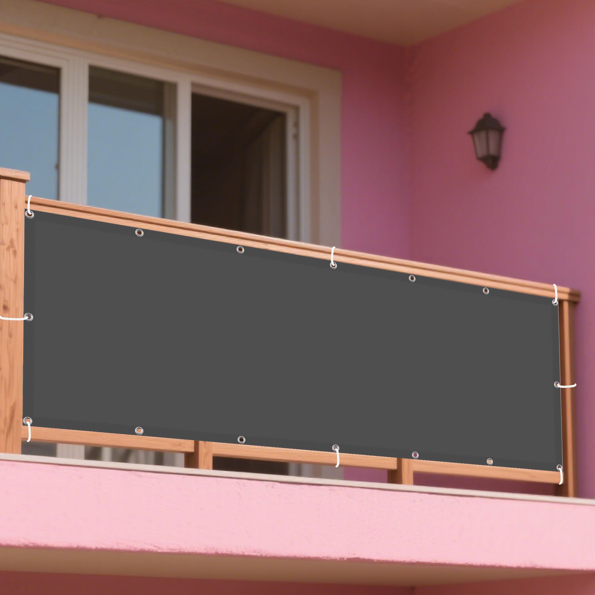 Voile d'ombrage jardin et balcon gris foncé idéal pour ombrager une piscine