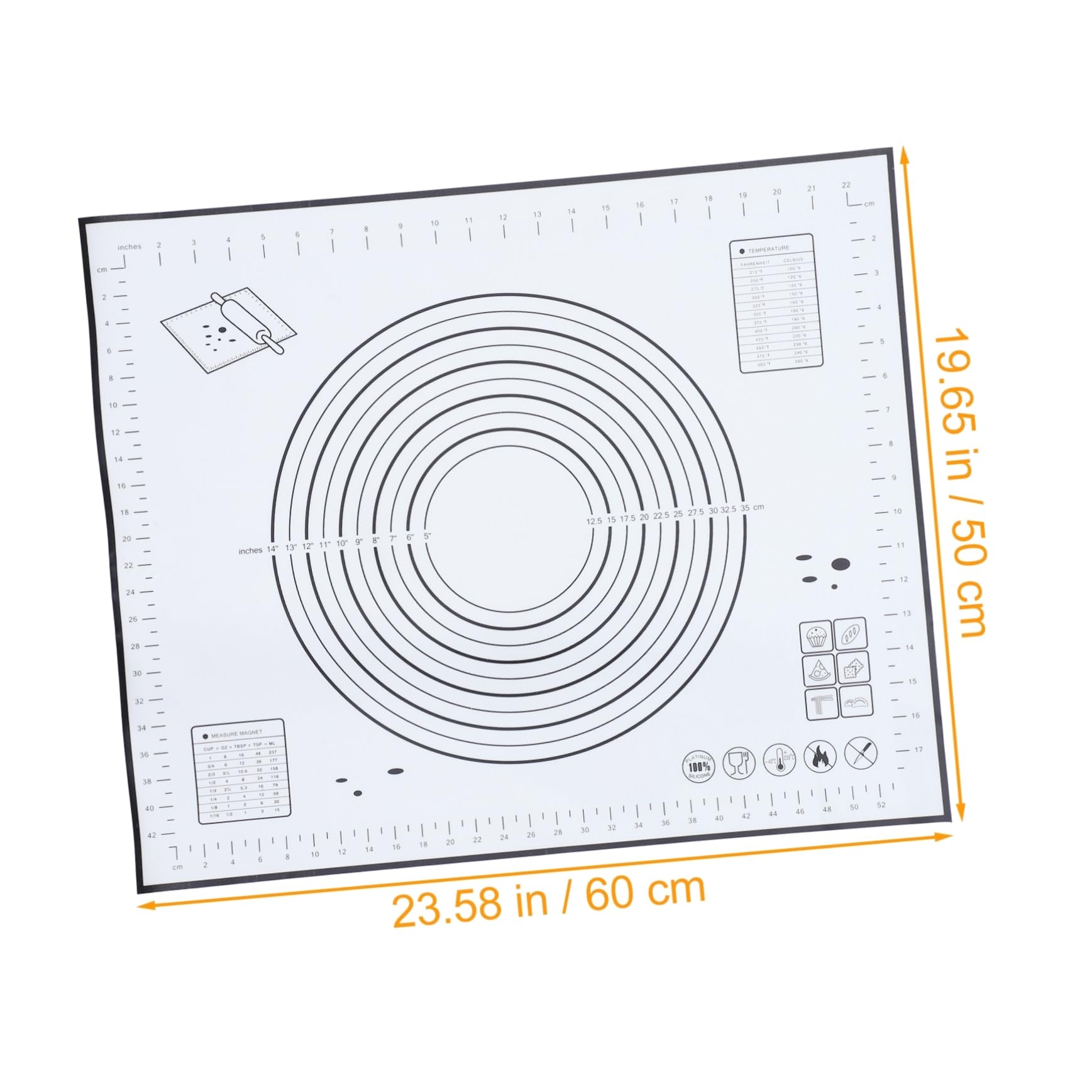 Alipis 3 Piezas Alfombrilla De Silicona Para Hornear. Bandeja Para Asar Para Horno Tapete Para Amasar Alfombra Para Hacer Pan Revestimiento De Silicona Antiadherente Gel De Sílice Black