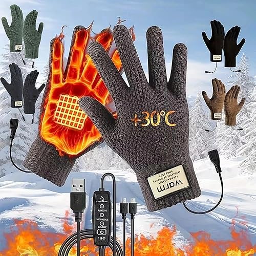 2 guantes térmicos para hombres y mujeres, guantes térmicos para calentar las manos, guantes de invierno cálidos para equitación, esquí, senderismo